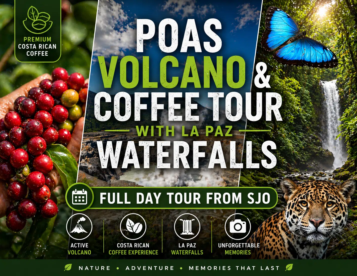 Costa Rica Volcanic Highlands 3 in 1 combo from SJO