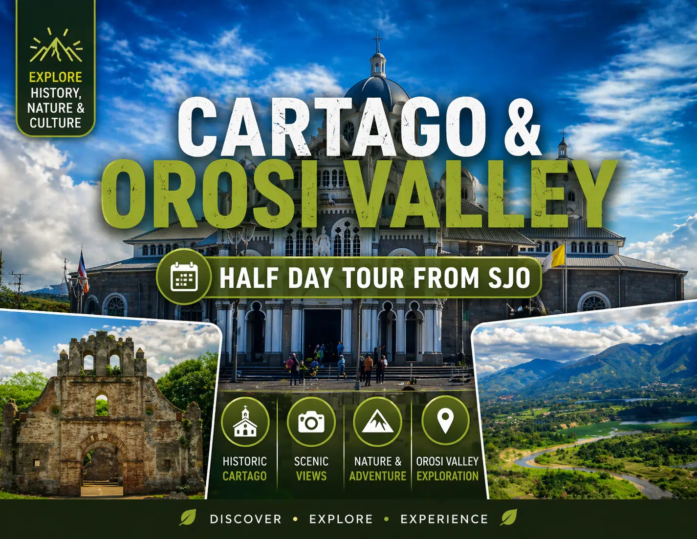 Costa Rica Volcanic Highlands Cartago & Orosi Valley Half Day tour