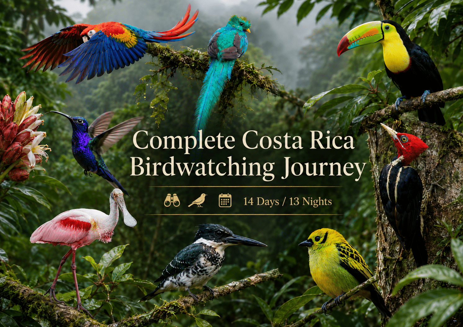 Complete Costa Rica Birdwatching Journey 14 days 13 nights