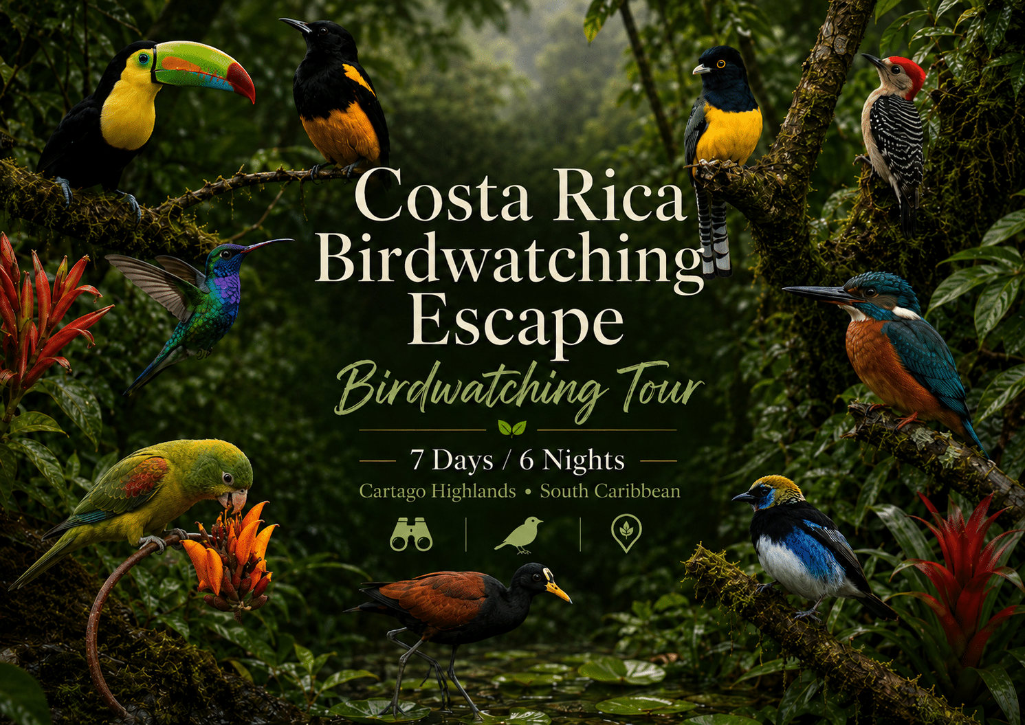 Costa Rica Birdwatching Scape 7 days 6 nights