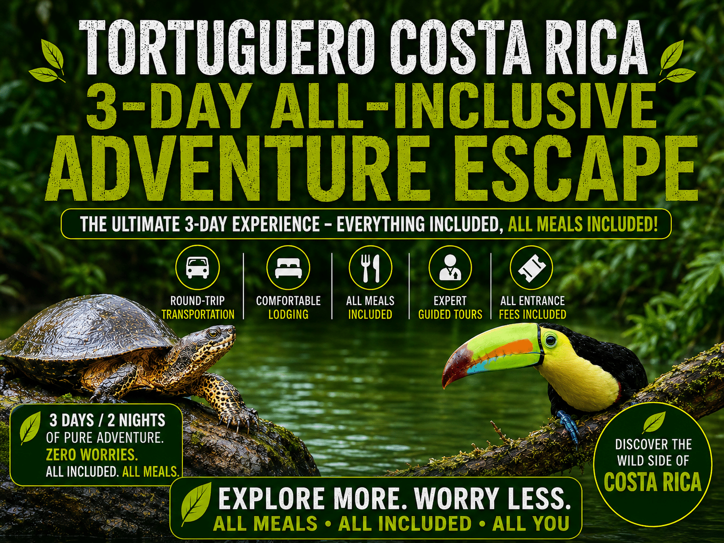 Tortuguero 3 Days 2 Nights Package