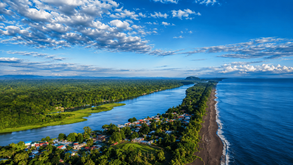 Wildlife Tours in Costa Rica Tortuguero from the air